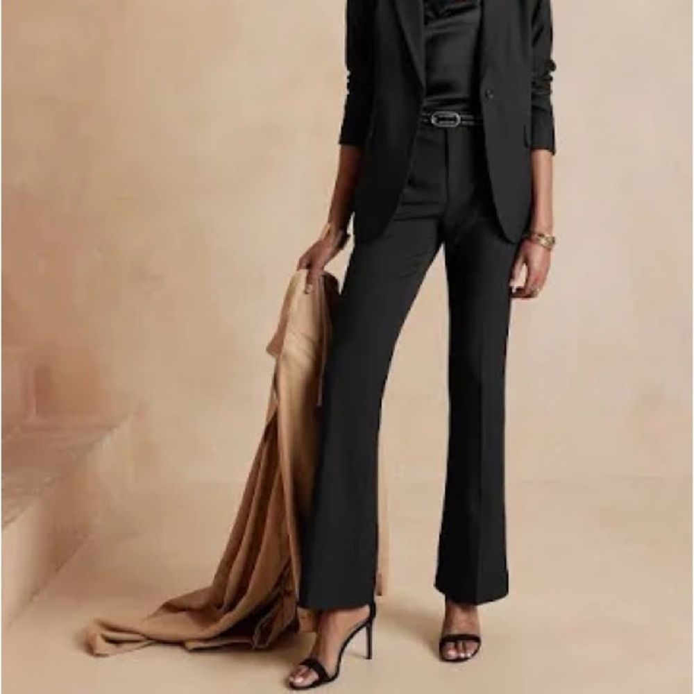 Banana Republic Black Boot-Cut Dress Pants